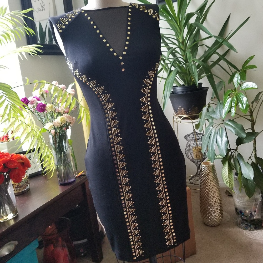 Cache Fitted Cocktail Dress